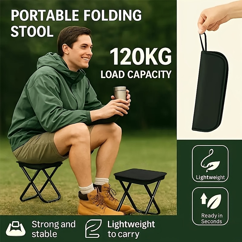 Outdoor Adventure Vacations - 성인용 휴대용 소형 야외 의자, 110kg/240lbs까지