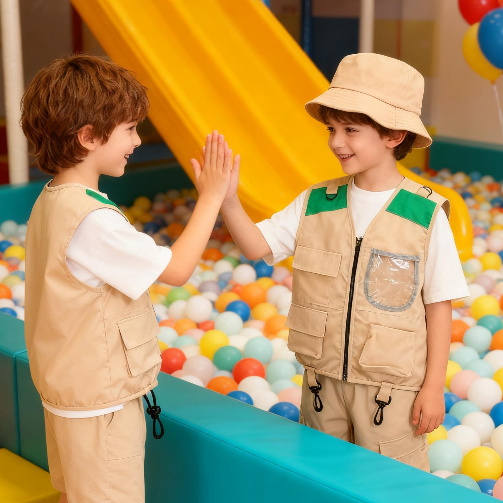 Outdoor Adventure Activities For Kids - 어린이 모험 조끼 및 모자 의상