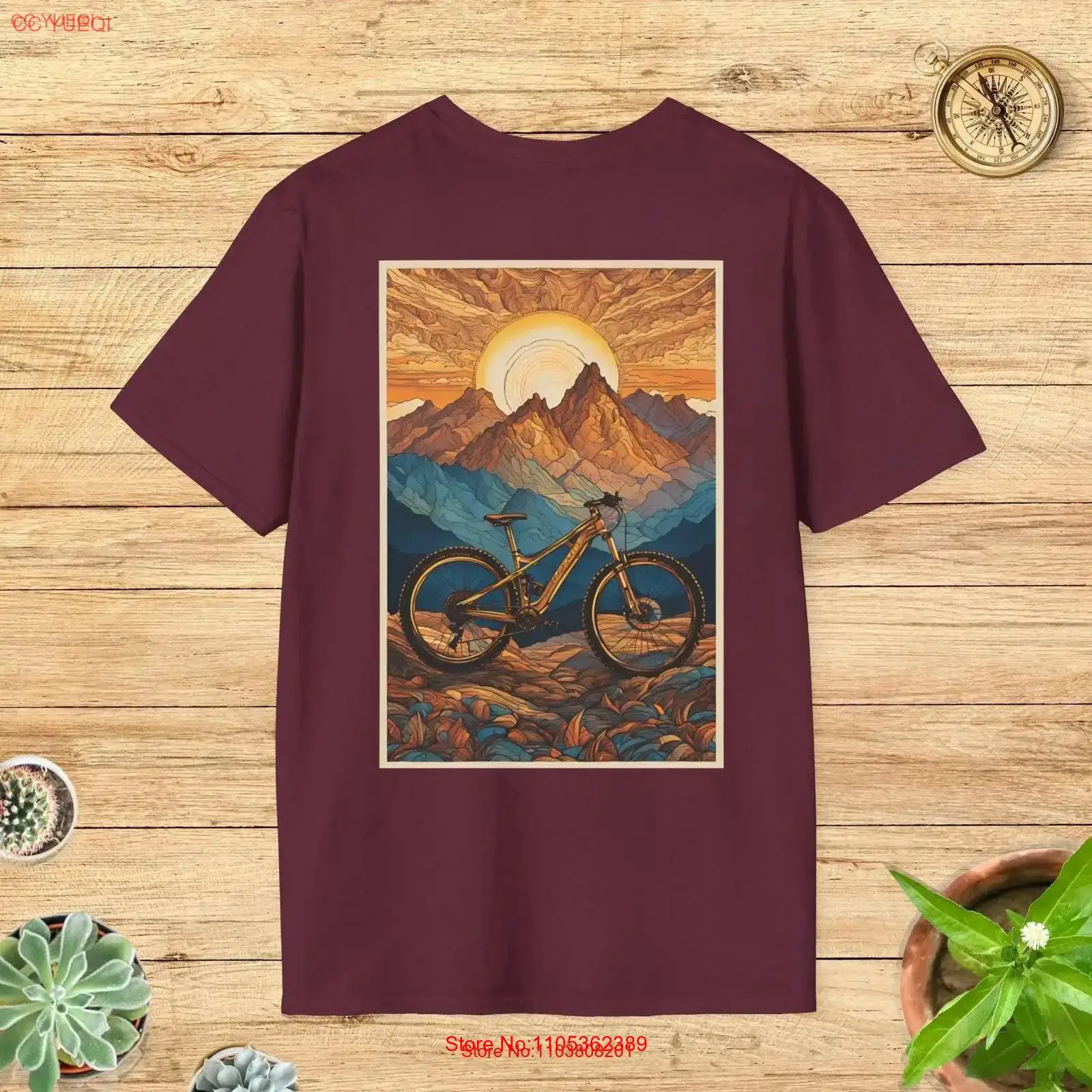 Outdoor Adventure Ideas - Scenic Mountain Bike Art T 셔츠
