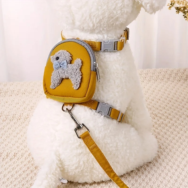Outdoor Adventure Backpack - 중소형견을 위한 배낭과 가죽끈이 포함된 조절