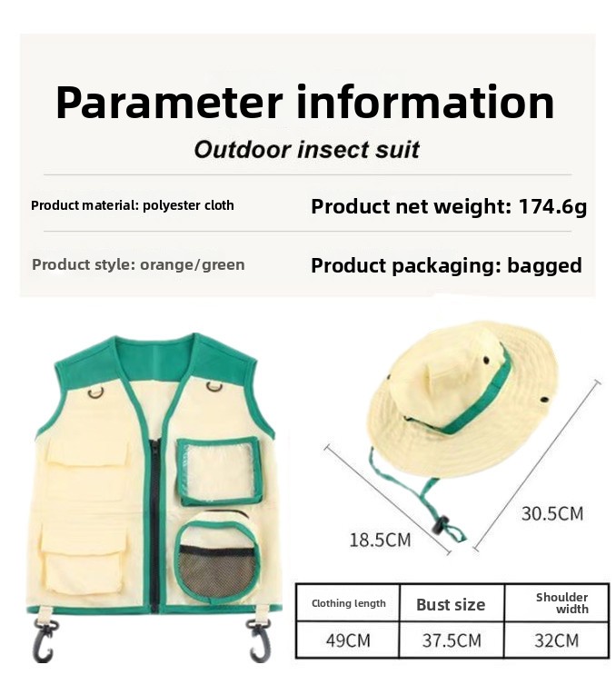 2Pcs 어린이 야외 모험 탐험가 의상 캠핑 조끼 모자 - Outdoor Adventure Activities For Kids 리뷰 및 가격