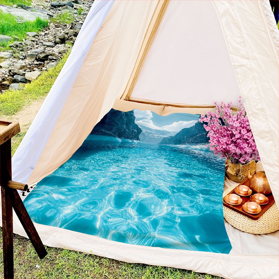 크리스탈 레이크 산 전망 담요 자연 풍경 예술 디자인  - Outdoor Adventure Ideas 리뷰 및 가격