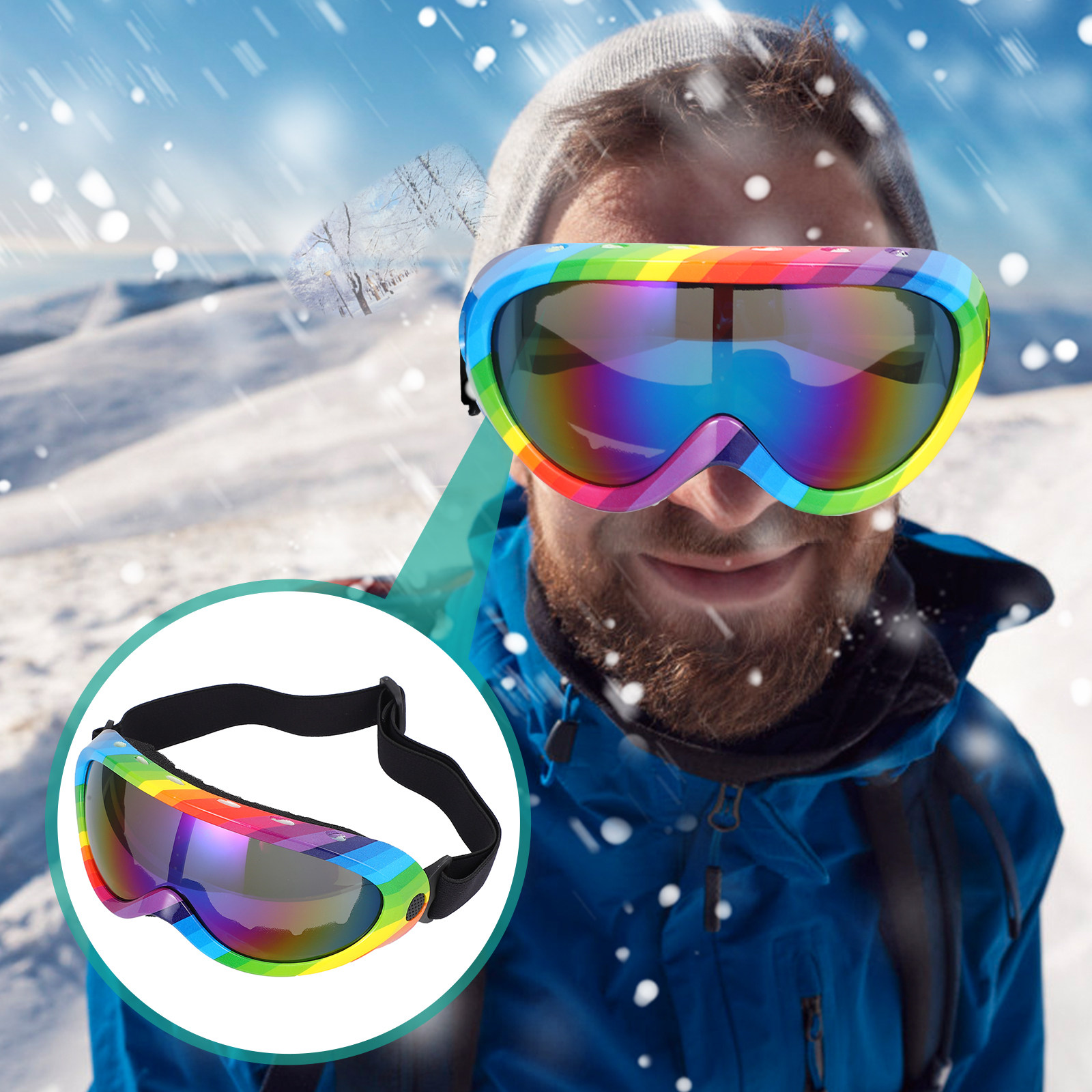 1쌍 스포츠 고글 야외 모험용 고글 자외선 차단 스키용 - Outdoor Adventure Ideas 리뷰 및 가격