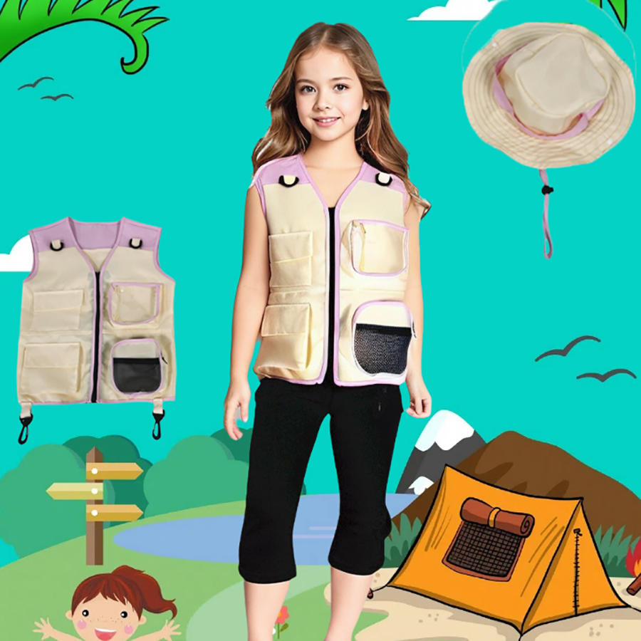 어린이 탐험가 조끼 모자, 세트 야외 모험 옷, 다중  - Outdoor Adventure Activities For Kids 리뷰 및 가격