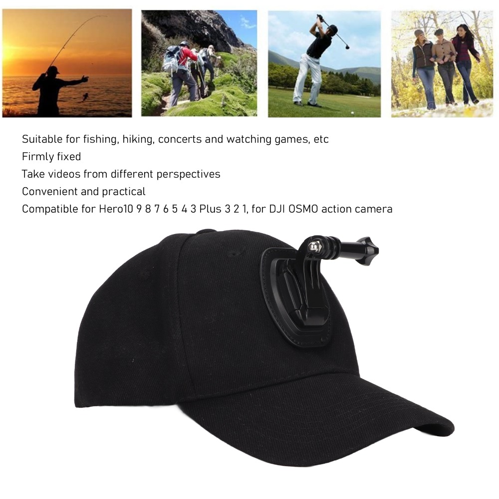 블랙 스포츠 카메라 모자 부드럽고 가벼운 액션 카메라  - Outdoor Adventure Series 리뷰 및 가격